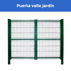 Puerta valla de jardín sin cerradura - 1x1 m