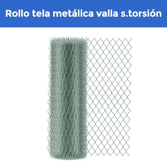 Rollo de tela metálica para valla de simple torsión - 1 m