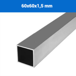 Mínimo Comercio Si Tubo cuadrado de aluminio - 50x50x1,5 mm - Ferros La Pobla